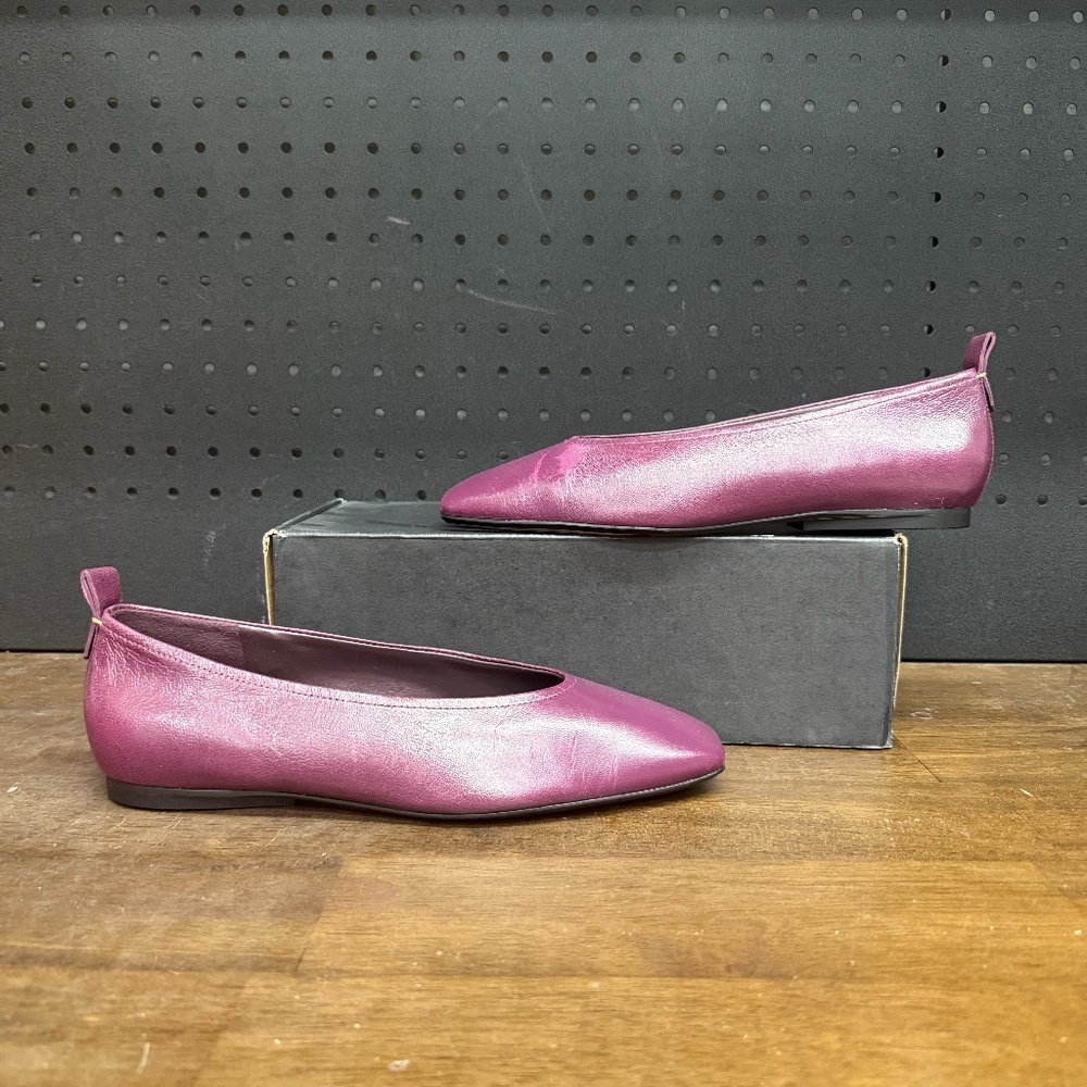 <New W/ Box! Women's 27 Edit Naturalizer Carla Deep Plum Purple Slip On Flats